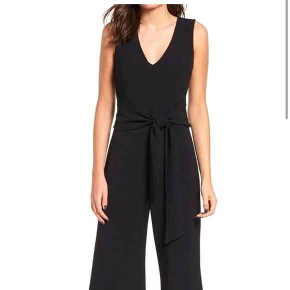 ASTR THE LABEL Tie Front wide Leg Jumpsuit - Picture 3 of 13